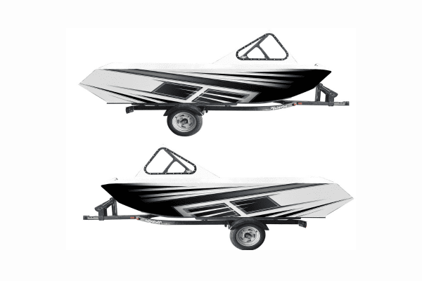 Black striped boat design